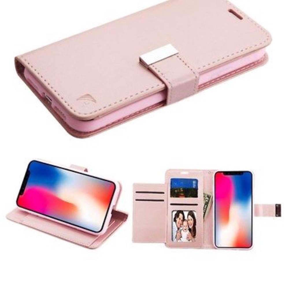 Rose Gold PU Leather Wallet  IPhone 8 and 7 plus